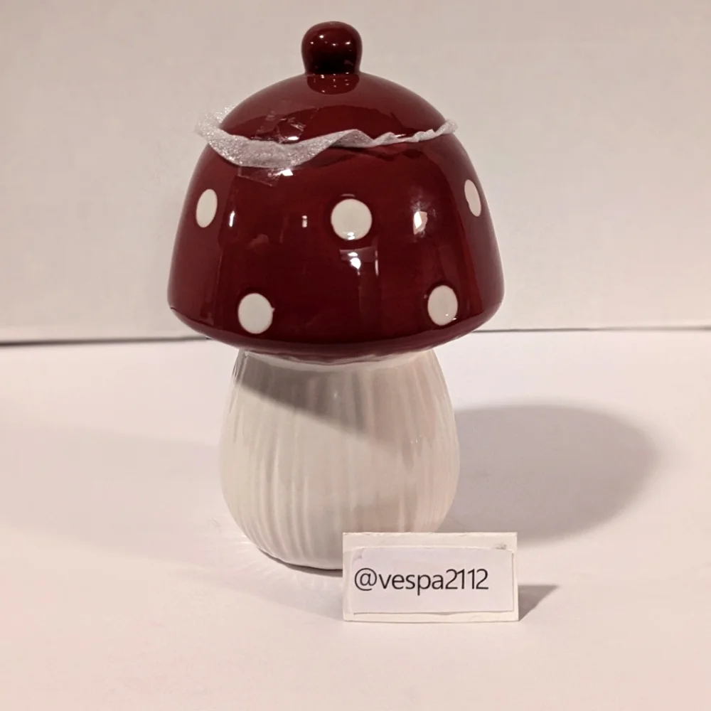Target Bullseye Playground Mushroom Red Jar Canister Fall Harvest Decor
